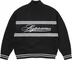 Supreme Script Stripe Half Zip Sweater - Black (front)