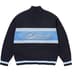 Supreme Script Stripe Half Zip Sweater - Navy (front)
