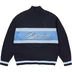 Supreme Script Stripe Half Zip Sweater - Navy (front)