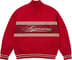Supreme Script Stripe Half Zip Sweater - Red (front)