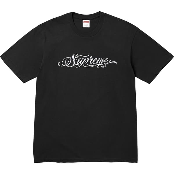 Supreme Script Tee - Black (front)
