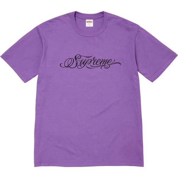 Supreme Script Tee - Purple (front)