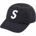 Supreme Seersucker S Logo 6-Panel - Black (front)