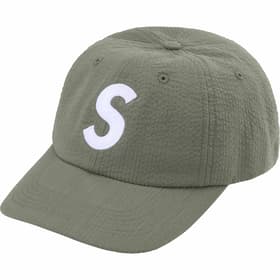 Supreme Seersucker S Logo 6-Panel Green