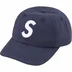 Supreme Seersucker S Logo 6-Panel - Navy (front)