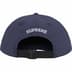Supreme Seersucker S Logo 6-Panel - Navy (front)