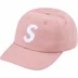 Supreme Seersucker S Logo 6-Panel - Pink (front)