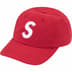 Supreme Seersucker S Logo 6-Panel - Red (front)