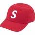 Supreme Seersucker S Logo 6-Panel - Red (front)