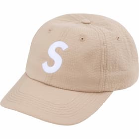 Supreme Seersucker S Logo 6-Panel Tan