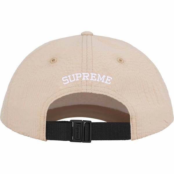 Supreme Seersucker S Logo 6-Panel - Tan (front)