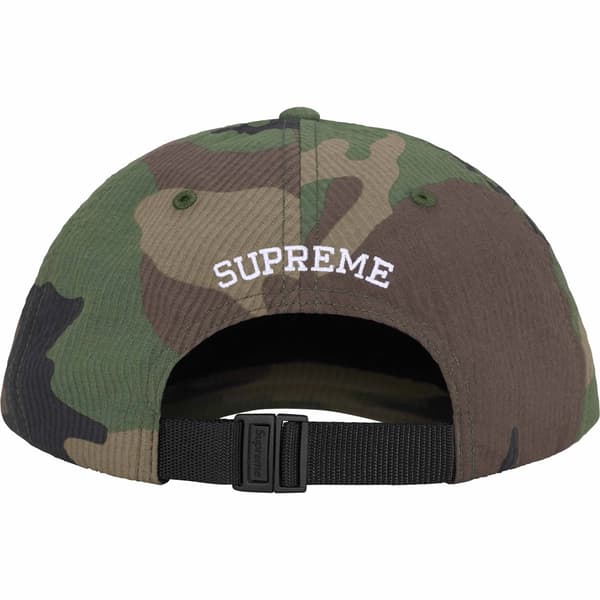 Supreme Seersucker S Logo 6-Panel - Woodland Camo (front)