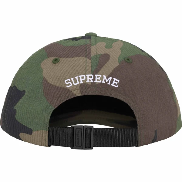 Supreme Seersucker S Logo 6-Panel - Woodland Camo (front)