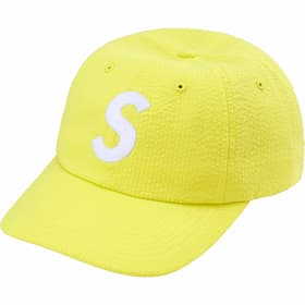 Supreme Seersucker S Logo 6-Panel Yellow