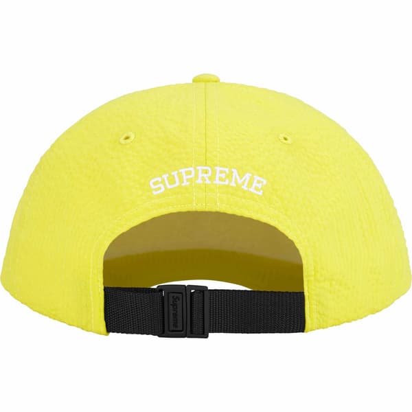 Supreme Seersucker S Logo 6-Panel - Yellow (front)