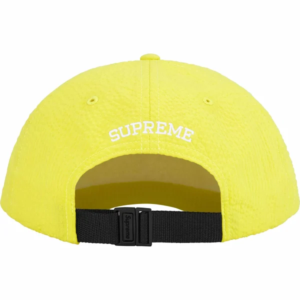 Supreme Seersucker S Logo 6-Panel - Yellow (front)
