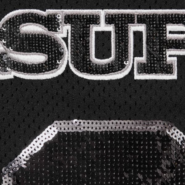 Supreme Sequin Football Jersey - Black (front)