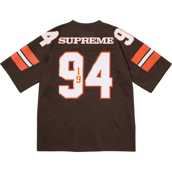 Supreme Sequin Football Jersey - Brown (front)