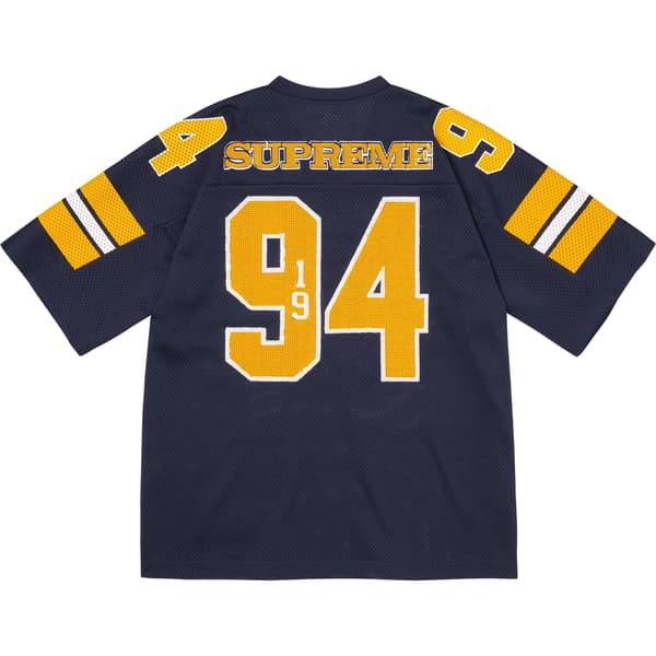 Supreme Sequin Football Jersey - Navy (front)