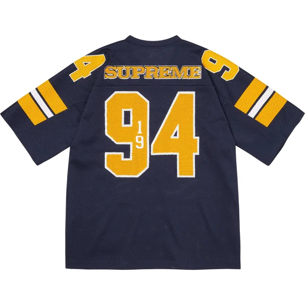 Supreme Sequin Football Jersey - Navy (front)