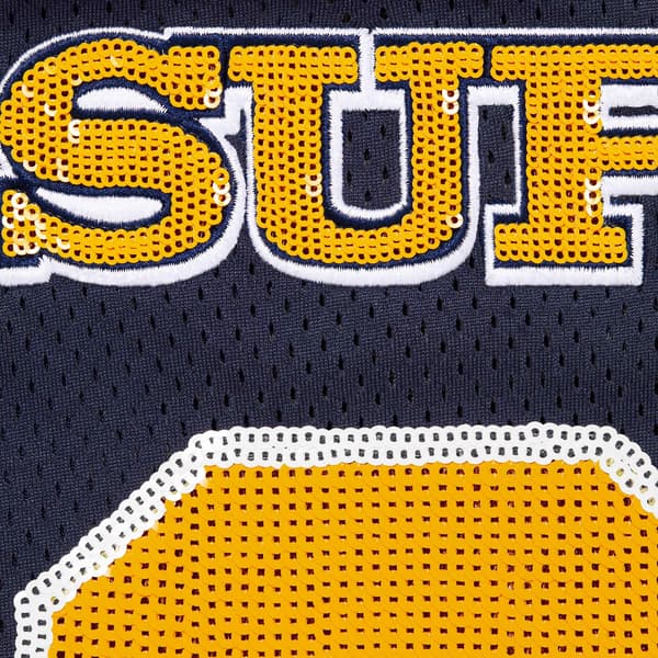 Supreme Sequin Football Jersey - Navy (front)