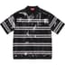 Supreme Sequin Stripe Zip Polo - Black (front)
