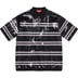 Supreme Sequin Stripe Zip Polo - Black (front)