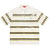 Supreme Sequin Stripe Zip Polo - White (front)