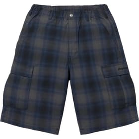 Supreme Shadow Plaid Cargo Short Black