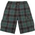 Supreme Shadow Plaid Cargo Short - Green (front)