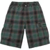 Supreme Shadow Plaid Cargo Short - Green (front)