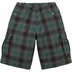 Supreme Shadow Plaid Cargo Short - Green (front)