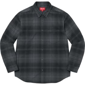 Supreme Shadow Plaid Flannel Shirt Black