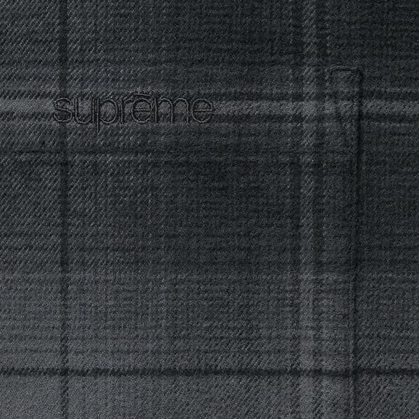 Supreme Shadow Plaid Flannel Shirt - Black (front)