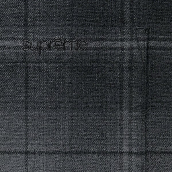 Supreme Shadow Plaid Flannel Shirt - Black (front)