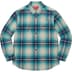 Supreme Shadow Plaid Flannel Shirt - Blue (front)