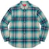 Supreme Shadow Plaid Flannel Shirt - Blue (front)