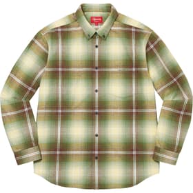 Supreme Shadow Plaid Flannel Shirt Green