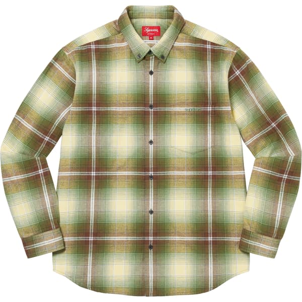 Supreme Shadow Plaid Flannel Shirt - Green (front)