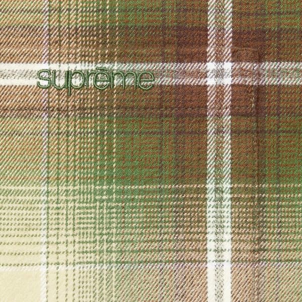 Supreme Shadow Plaid Flannel Shirt - Green (front)