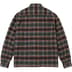 Supreme Shadow Plaid Flannel Zip Up Shirt - Green (front)
