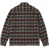 Supreme Shadow Plaid Flannel Zip Up Shirt - Green (front)