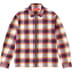 Supreme Shadow Plaid Flannel Zip Up Shirt - White (front)