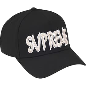 Supreme Sharp Spellout Adjustable New Era Black