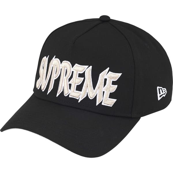 Supreme Sharp Spellout Adjustable New Era - Black (front)