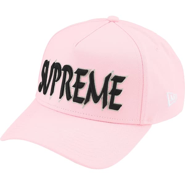 Supreme Sharp Spellout Adjustable New Era - Light Pink (front)