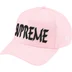 Supreme Sharp Spellout Adjustable New Era - Light Pink (front)