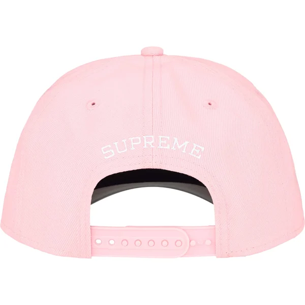 Supreme Sharp Spellout Adjustable New Era - Light Pink (front)