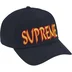 Supreme Sharp Spellout Adjustable New Era - Navy (front)