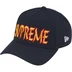 Supreme Sharp Spellout Adjustable New Era - Navy (front)